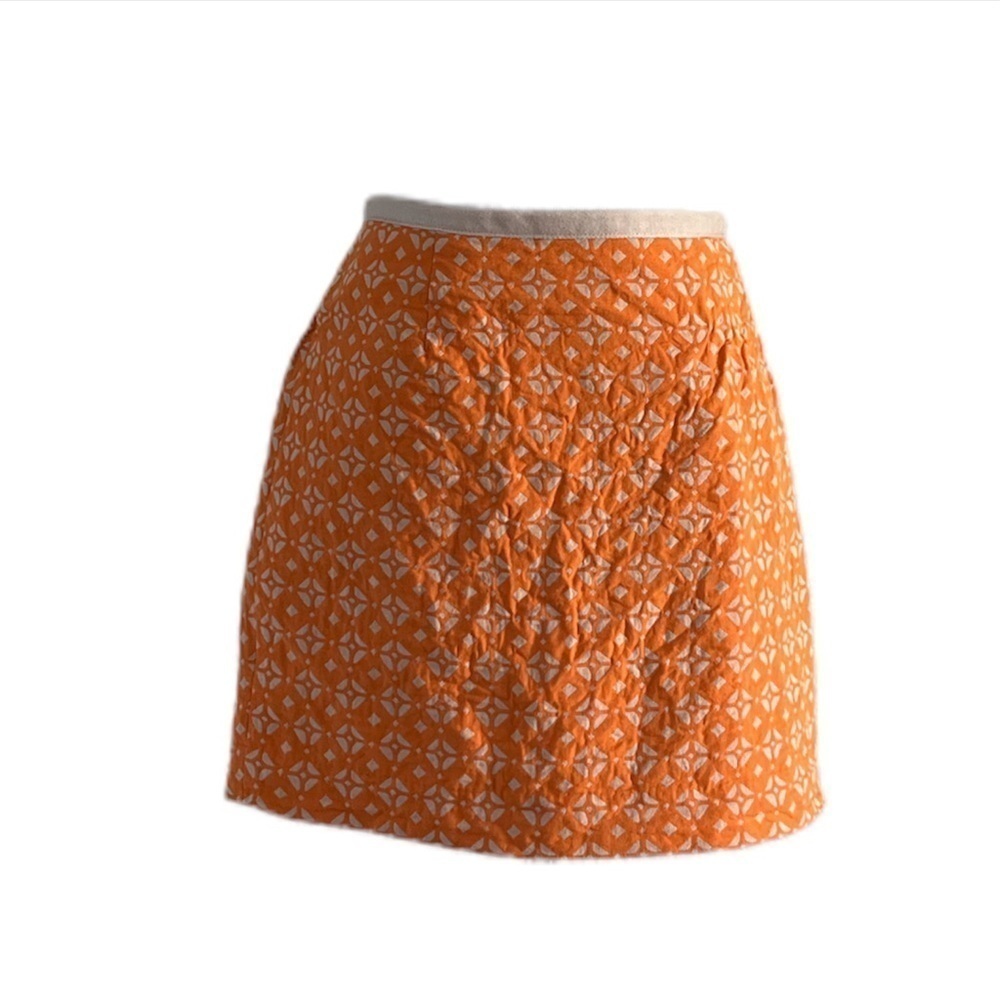 Fossil Orange Cotton Canvas Mini Skirt | US 6